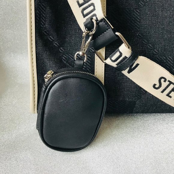 Steve Madden Black Bsantam Tote Bag Purse with Black Coin Purse TikTok Viral - Picture 4 of 11